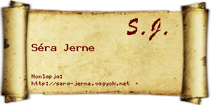 Séra Jerne névjegykártya